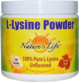 img 2 attached to 🌱 Nature's Life L-Lysine Powder - Supports Immune Function, 100% Pure Natural L-Lysine, Vegetarian & Unflavored, No Sugar, 460 Servings