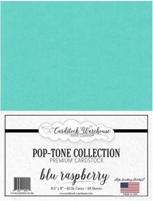 img 4 attached to Blu Raspberry Teal Blue Cardstock Paper - 8.5x11 65lb Cover - 50 Sheets by Cardstock Warehouse