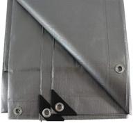 🏕️ 16x20ft 10 mil thickness waterproof tarp by sgt knots - heavy duty silver poly tarp - all-weather/purpose - rust-proof grommets - camping, hunting, tent fly, painting, canopy, cover logo