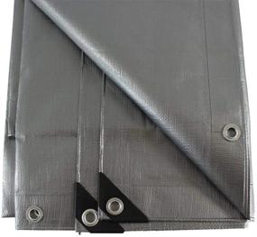 img 4 attached to 🏕️ 16x20ft 10 Mil Thickness Waterproof Tarp by SGT KNOTS - Heavy Duty Silver Poly Tarp - All-Weather/Purpose - Rust-Proof Grommets - Camping, Hunting, Tent Fly, Painting, Canopy, Cover