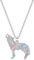 mermaid unicorn dinosaur animal necklace for girls, rainbow pendant jewelry gifts for women, teens, and boys logo