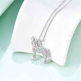img 2 attached to Mermaid Unicorn Dinosaur Animal Necklace for Girls, Rainbow Pendant Jewelry Gifts for Women, Teens, and Boys