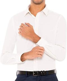 img 4 attached to Mens Button Down Dress Shirts Men's Clothing for Shirts