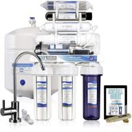 💧 nu aqua platinum series high capacity 100gpd 7-stage uv and alkaline reverse osmosis drinking water filter system - booster pump included! ppm meter and installation dvd bonus offer logo
