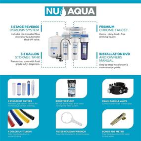 img 3 attached to 💧 NU Aqua Platinum Series High Capacity 100GPD 7-Stage UV and Alkaline Reverse Osmosis Drinking Water Filter System - Booster Pump Included! PPM Meter and Installation DVD Bonus Offer