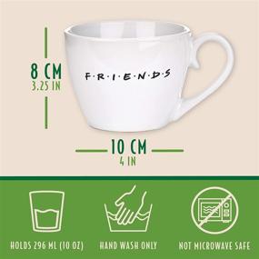 img 1 attached to 🥳 Celebrate Friendship with the Friends Central Perk Cappuccino Mug - Perfectly Sized Ceramic Coffee or Tea Cup, 296 ml