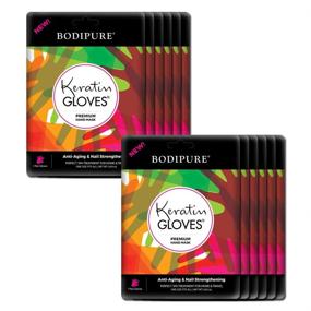 img 4 attached to 🧤 BODIPURE Premium Keratin Hand Mask – Strengthen Nails & Soften Cuticles – Hydrating Anti-Aging Gloves for Dry Hands – Natural Ingredients – Pack of 12