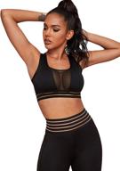 verdusa womens contrast racerback workout logo