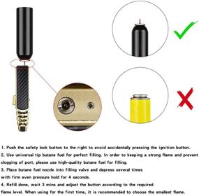 img 2 attached to 🔥 DOUBFIVSY Jet Torch Butane Lighter: Windproof & Adjustable Flame with Gift Box - Ideal for Cigar, Grill, BBQ, Candle, Camping, and Kitchen - Golden (Butane Gas Not Included)