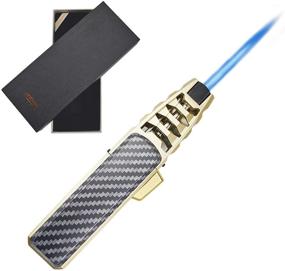 img 4 attached to 🔥 DOUBFIVSY Jet Torch Butane Lighter: Windproof & Adjustable Flame with Gift Box - Ideal for Cigar, Grill, BBQ, Candle, Camping, and Kitchen - Golden (Butane Gas Not Included)