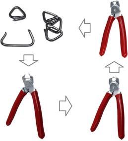 img 2 attached to 🔧 Профессиональный комплект для установки обивки: кусачки для кольцевых заклепок DAYSLIVES, угловые и 500 оцинкованных кольцевых заклепок