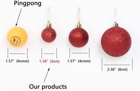 img 3 attached to 🎄 24 Red Christmas Hanging Balls (1.18 Inches) - Festive Christmas Tree Ornaments & Party Decorations