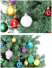 img 2 attached to 🎄 24 Red Christmas Hanging Balls (1.18 Inches) - Festive Christmas Tree Ornaments & Party Decorations