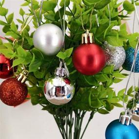 img 1 attached to 🎄 24 Red Christmas Hanging Balls (1.18 Inches) - Festive Christmas Tree Ornaments & Party Decorations