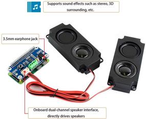 img 1 attached to Audio HAT Module For Raspberry Pi 4B/3B+/3B/2B/B+/A+/Zero/Zero W/Pi Zero WH