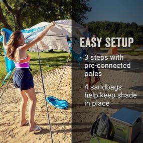 img 1 attached to Portable Sun Shelter: Coleman Go Shade Backpack Sun Shade, 7x7 Beach Shade for Ultimate Sun Protection