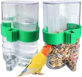 img 4 attached to 🦜 Convenient and Clean: Hamiledyi Parakeet Water Dispenser - Automatic Feeding for Parrots, Budgies, Finch, Canaries, Lovebirds - No Mess Parrot Feeder - Cockatiel Cage Accessories (2Pcs)