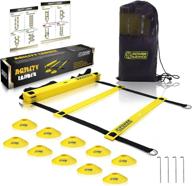 🏋️ power guidance 20ft agility ladder for speed training &amp; footwork exercise - 12 plastic rungs, 4 pegs, carry bag &amp; 10 sports cones logo