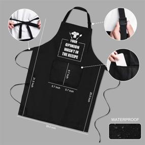 img 3 attached to 👨 Hilarious Chef Apron for Men & Women, Waterproof & OilProof Funny Cooking Apron with 2 Tool Pockets, Adjustable Neck Strap - Ideal for Cooking, Grilling, Birthday Gifts for Men