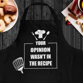 img 2 attached to 👨 Hilarious Chef Apron for Men & Women, Waterproof & OilProof Funny Cooking Apron with 2 Tool Pockets, Adjustable Neck Strap - Ideal for Cooking, Grilling, Birthday Gifts for Men