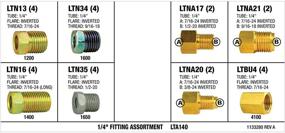 img 2 attached to Ассортимент монтажных деталей 4LIFETIMELINES: гайка, узел, адаптер для трубки 1/4 дюйма, 8 артикулов для бесшовного соединения