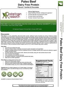 img 1 attached to Adaptogen Research Paleo Chocolate Beef Protein Powder - Pure Grass-Fed Collagen Peptides, 30 Servings