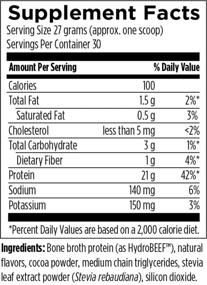 img 2 attached to Adaptogen Research Paleo Chocolate Beef Protein Powder - Pure Grass-Fed Collagen Peptides, 30 Servings