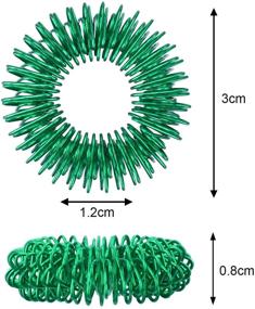 img 1 attached to 👐 Набор кольцев для массажа пальцев YoungRich - включает 2 ручных массажера и 10 массажных колец для снятия стресса и расслабления переутомленных пальцев и пальцев ног.