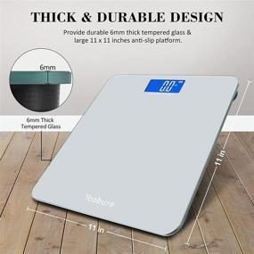 img 2 attached to 📱 Digital Body Weight Scale with Step-On Technology and Easy Read Backlit LCD Display - 400lb Capacity, 6mm Tempered Glass