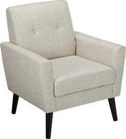 img 4 attached to 🪑 Sienna Mid-Century Modern Fabric Club Chair by Christopher Knight Home - Beige Elegance at Its Finest!