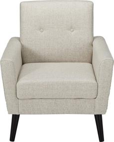 img 3 attached to 🪑 Sienna Mid-Century Modern Fabric Club Chair by Christopher Knight Home - Beige Elegance at Its Finest!