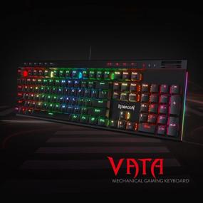 img 3 attached to 🎮 Redragon K580 VATA RGB осветление клавиатура для игр с макроклавишами и отдельными мультимедийными элементами управления, встроенная запись макросов (клавиши с синими переключателями) - улучшено для SEO.