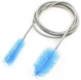 img 2 attached to 🧼 Yueton 61 inch Stainless Steel Hose Brush for Flexible Double Ended Aquarium Water Filter Pipe and Air Tube Cleaning