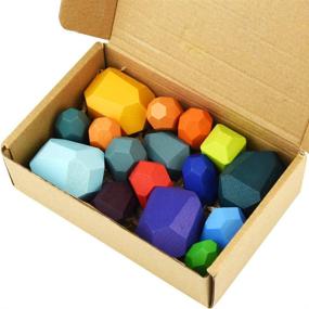 img 4 attached to 🌈 Разноцветный набор игрушек для стеклянных башен и балансировки от Marrywindix