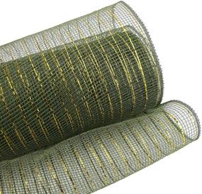 img 1 attached to 🍂 Versatile NBHH Thanksgiving Day Poly Mesh Ribbon: Metallic Fall Mesh Rolls for DIY Thanksgiving Decorations, Wreaths, Wrapping Craft – 4 Rolls