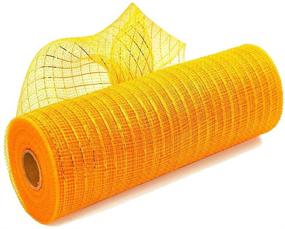 img 3 attached to 🍂 Versatile NBHH Thanksgiving Day Poly Mesh Ribbon: Metallic Fall Mesh Rolls for DIY Thanksgiving Decorations, Wreaths, Wrapping Craft – 4 Rolls