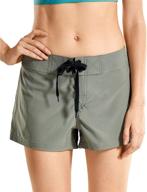 🩳 syrokan women's casual drawstring beach quick dry summer swim shorts with pockets logo