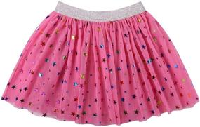 img 2 attached to 👑 DaniChins Girls Layered Princess Sparkle Skirts & Skorts: Dazzling Girls' Clothing Fit for Royalty