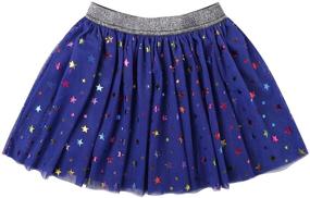 img 3 attached to 👑 DaniChins Girls Layered Princess Sparkle Skirts & Skorts: Dazzling Girls' Clothing Fit for Royalty