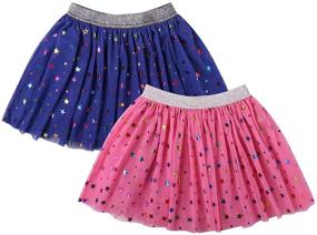img 4 attached to 👑 DaniChins Girls Layered Princess Sparkle Skirts & Skorts: Dazzling Girls' Clothing Fit for Royalty