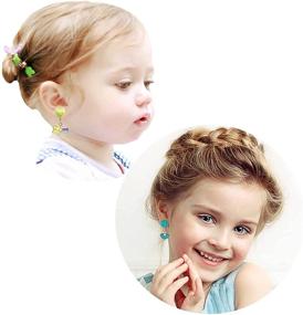 img 1 attached to EleMirsa Earrings Princess Pretend Toddlers