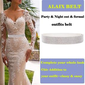 img 2 attached to ALAIX Stretchy Sparkle Rhinestone Elastic Women's Accessories in Belts