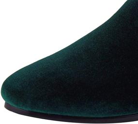 img 3 attached to Velvet Slippers Plain Handmade Loafer Men's Shoes