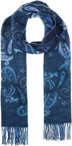 img 4 attached to 🧣 Stylish Acrylic Woven Paisley Scarf with Twisted Fringes - Accessories First