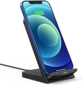 img 4 attached to 📱 EuSeneo Wireless Charging Stand, 7.5W Qi Fast Charger with USB-C for iPhone 12, 12 Pro Max, 12 Pro, 12 Mini, SE, 11, 11 Pro Max, Galaxy S20 S10 (AC Adapter Not Included)