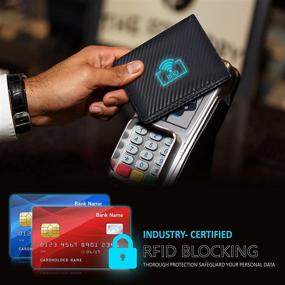 img 2 attached to 🔒 Security-Blocking Wallets: Stylish Minimalist Men's Accessories for Wallets, Card Cases & Money Organizers