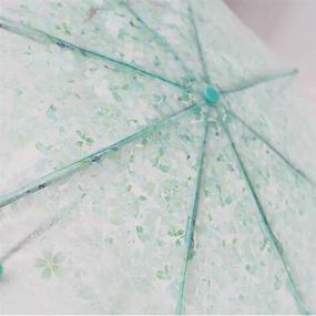 img 1 attached to WerFamily Transparent Folding Umbrella with Blossom Design