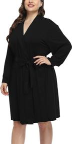 img 4 attached to Cotton Bathrobe Lightweight Lounge Maternity