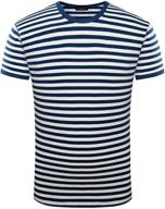 👕 ezsskj striped sleeve medium men's clothing sets for t-shirts & tanks logo