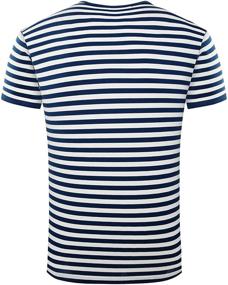 img 3 attached to 👕 Ezsskj Striped Sleeve Medium Men's Clothing Sets for T-Shirts & Tanks